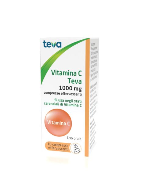 VITAMINA C TEVA*10CPR EFF 1G