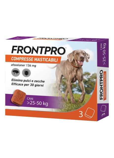 FRONTPRO*3CPR 25-50KG 136MG