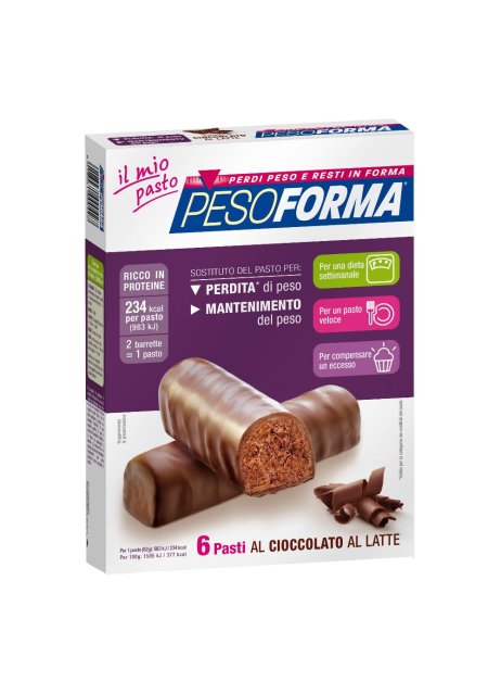 PESOFORMA BAR CIOCC LATTE 12PZ