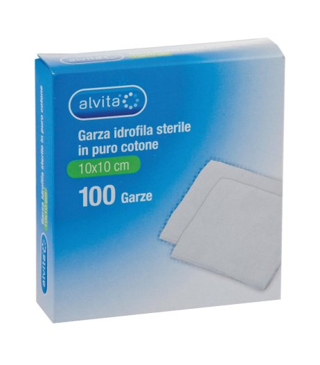 ALVITA GARZA IDROF 10X10CM 100PZ