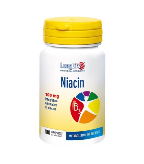 LONGLIFE NIACIN 100MG 100CPR