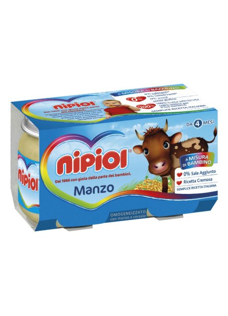 OMO NIPIOL Manzo 2x120g