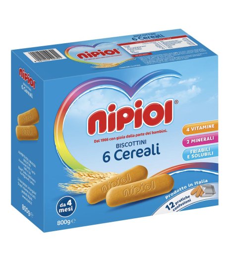 NIPIOL-BISCOT 6 CEREALI 800G