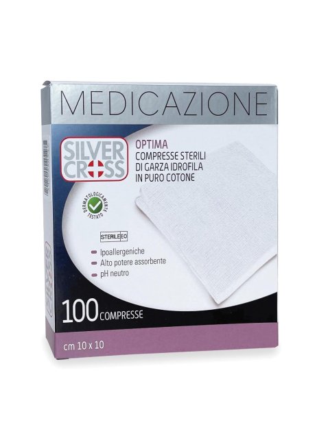 GARZA SILVERC COT 10X10CM 100P