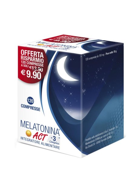 MELATONINA ACT+3 COMPLEX120CPR