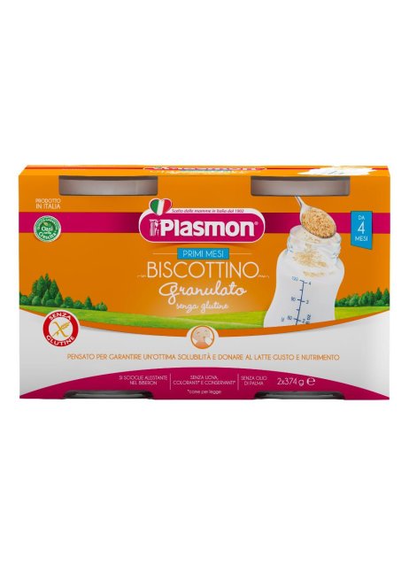 PLASMON BISC GRAN S/GLUT 2X374G