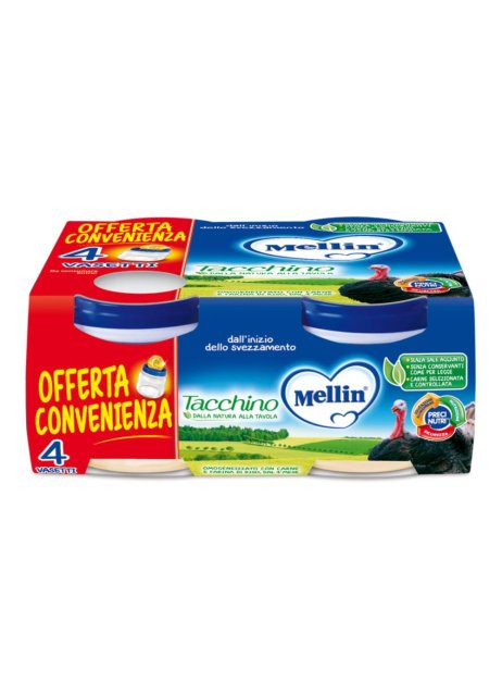 MELLIN OMOG TACCHINO 4X80G