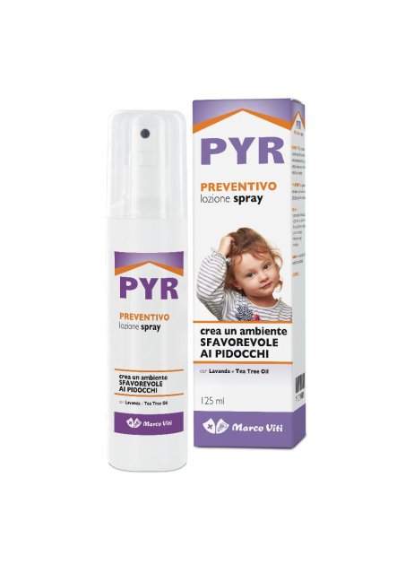 Pyr Preventivo Lozione Spray 125 ml - Spray per la Prevenzione dei Pidocchi