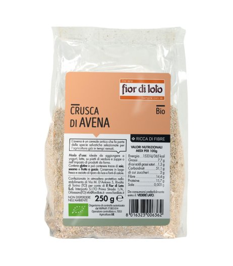 CRUSCA AVENA BIO 250G FDL