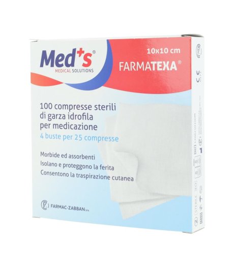 MEDS GARZA 12/8 10X10CM 100PZ