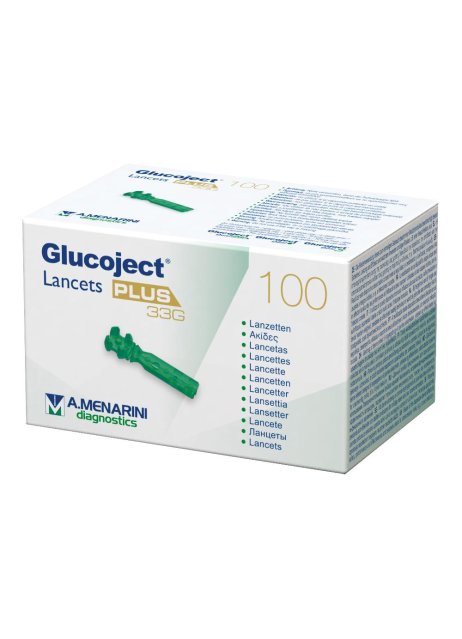 GLUCOJECT LANCETS PLUS G33 100PZ