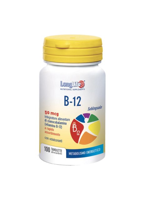 LONGLIFE B12 50MCG SUBL 100CPR