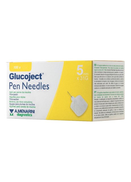 GLUCOJECT PEN NEEDL 5MM G31 100P