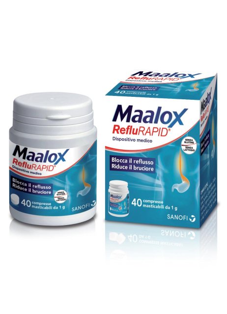 Maalox Reflurapid 40 compresse per il Reflusso Gastroesofageo