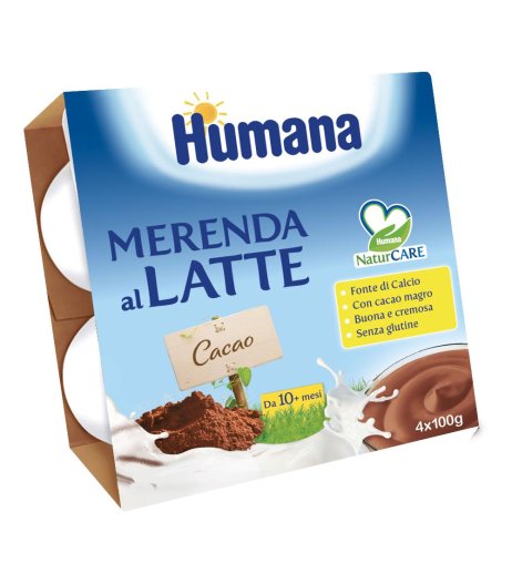 HUMANA MERENDA LATTE CIOC 4X100G