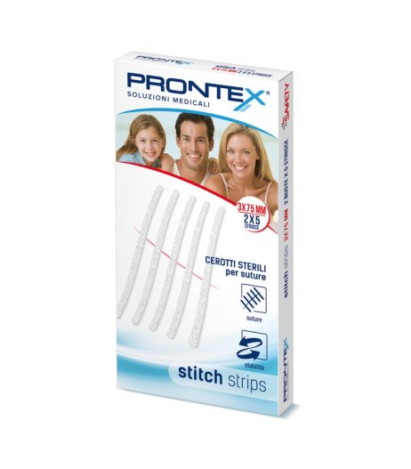 PRONTEX STITCH STRIPS 3X75 10P