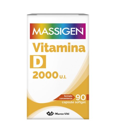 Massigen Vitamina D 2000 UI 90 capsule - Integratore Per Sistema Immunitario