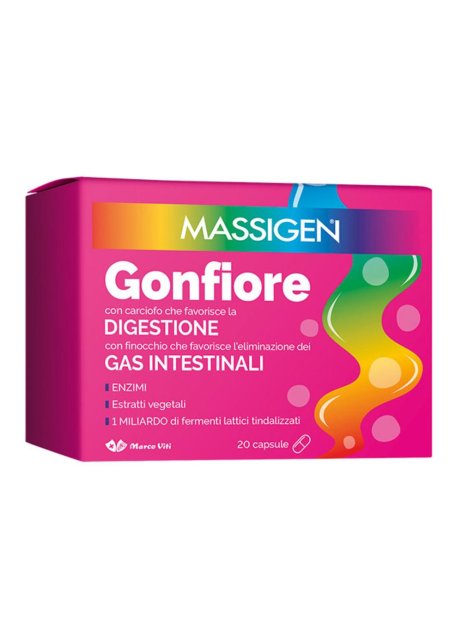 Massigen Gonfiore 20 capsule -  Integratore Contro il Gonfiore Addominale