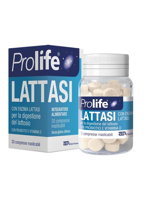 Prolife Lattasi 30 Compresse Masticabili - Supporto per l'Intolleranza al Lattosio