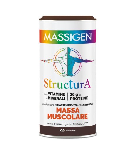 Massigen Structura Gusto Cioccolato 252 g - Integratore per la Massa Muscolare