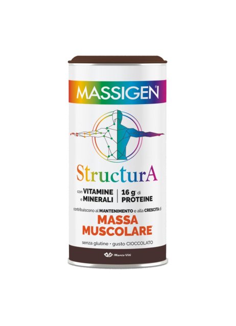 Massigen Structura Gusto Cioccolato 252 g - Integratore per la Massa Muscolare