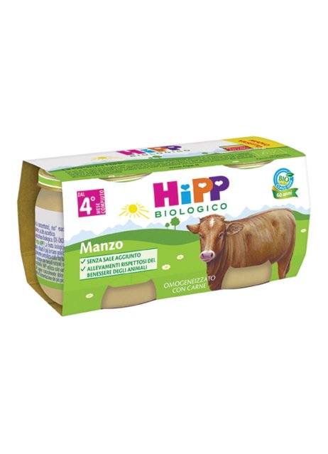 HIPP BIO OMOG MANZO 2X80G