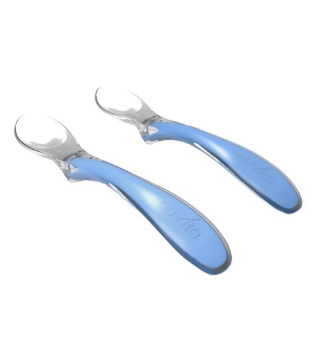 SET 2 CUCCHIAI IN SILICONE BLU