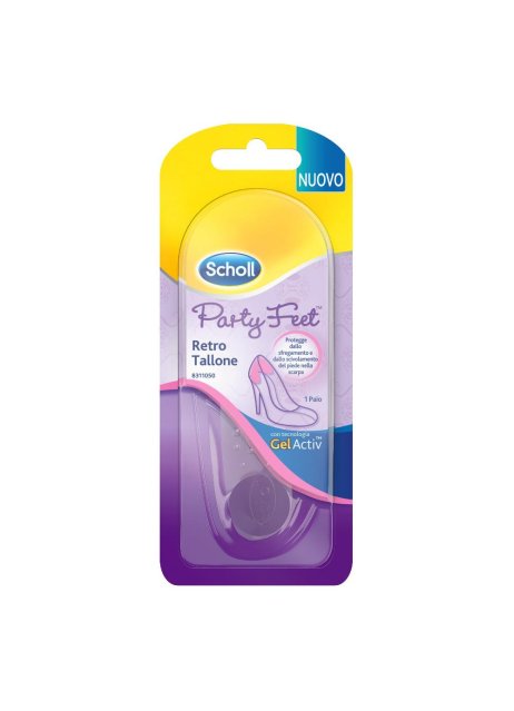 Scholl Party Feet Retro Tallone 2 pezzi - Solette in Gel contro il Dolore al Tallone