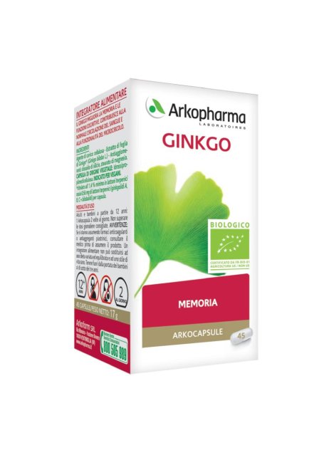 ARKOCAPSULE GINKGO BIO 45CPS