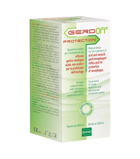 Gerdoff Protection 200 ml - Sciroppo Contro Bruciore e Reflusso Gastrico