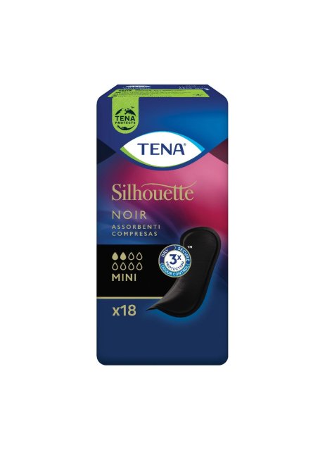 TENA SILHOUETTE NOIR MINI 18PZ