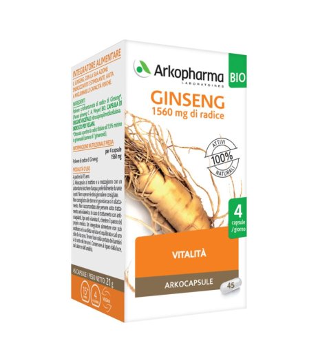 ARKOCAPSULE GINSENG 45CPS BIO