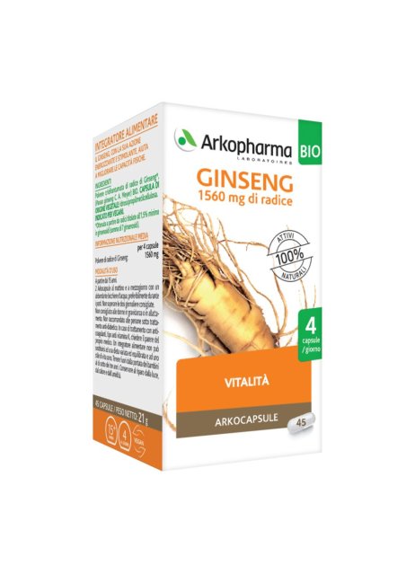 ARKOCAPSULE GINSENG 45CPS BIO