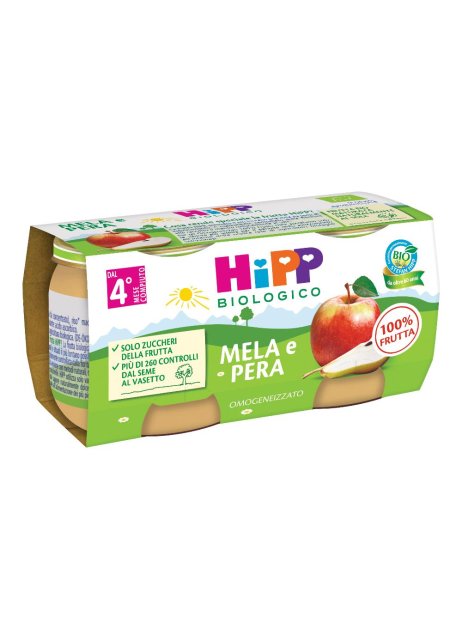 HIPP OMOG MELA/PERA 2X80G