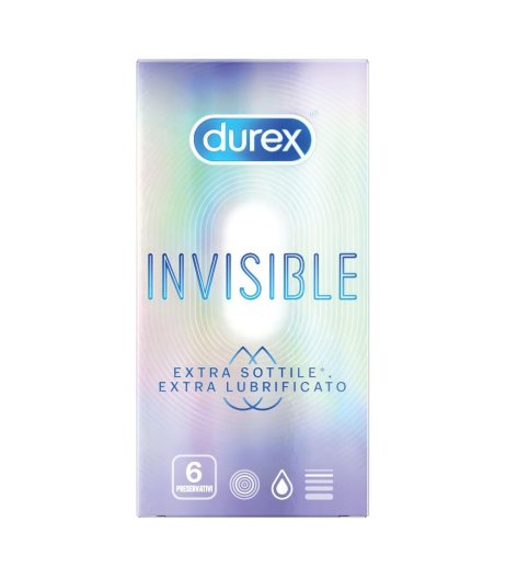 Durex Invisible Extra Lubr 6pz