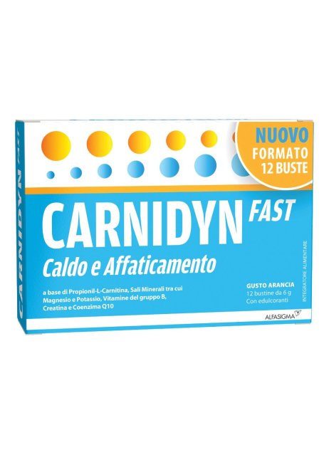 Carnidyn Fast 12 bustine - Integratore contro Caldo e Affaticamento