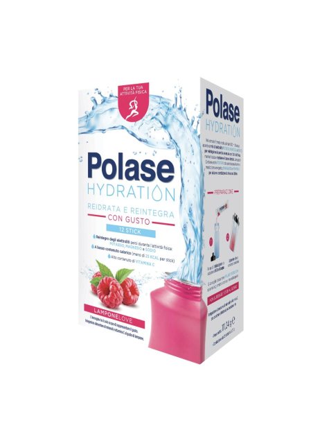 Polase Hydration Lampone - Integratore Alimentare Magnesio 12 Bustine