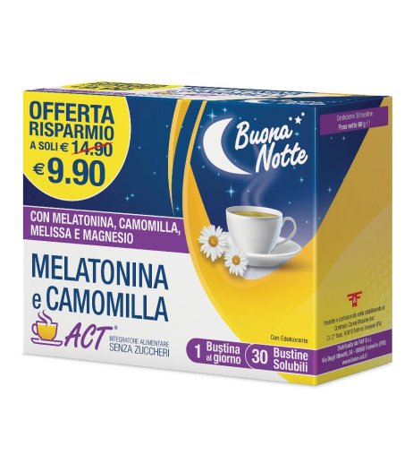 MELATONINA ACT+CAMOMILLA30BUST