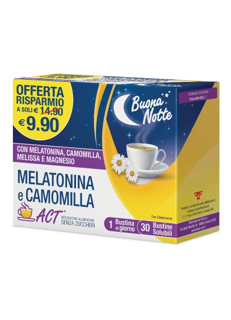 MELATONINA ACT+CAMOMILLA30BUST