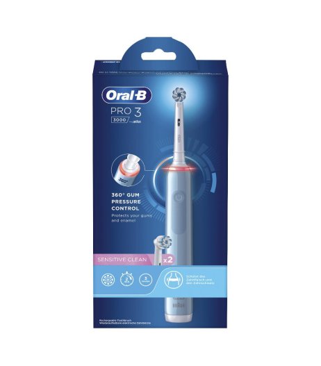 ORAL-B PRO3 Blu Sens.Spazz+2R.