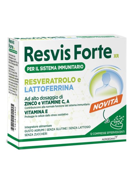 Resvis Forte XR 12 compresse effervescenti - Integratore per le Difese Immunitarie