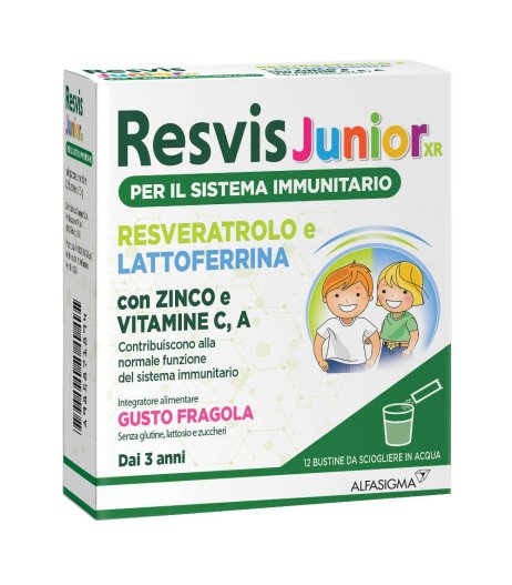 Resvis Junior XR 12 bustine - Integratore per il Sistema Immunitario dei Bambini