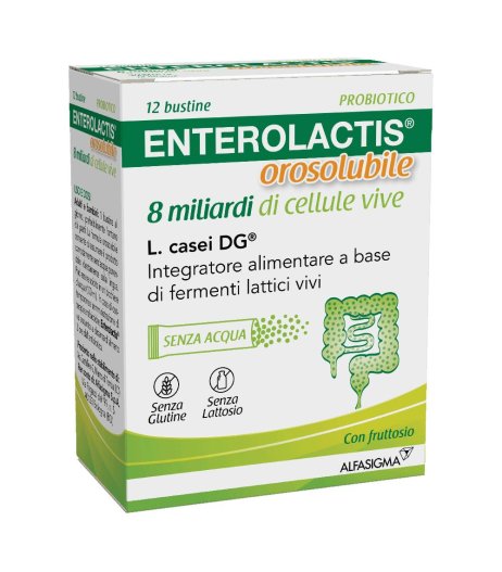 Enterolactis 12 bustine -  Integratore di Fermenti Lattici  