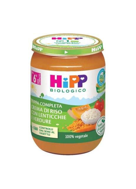 HIPP CREMA RISO LENTICCH VERD