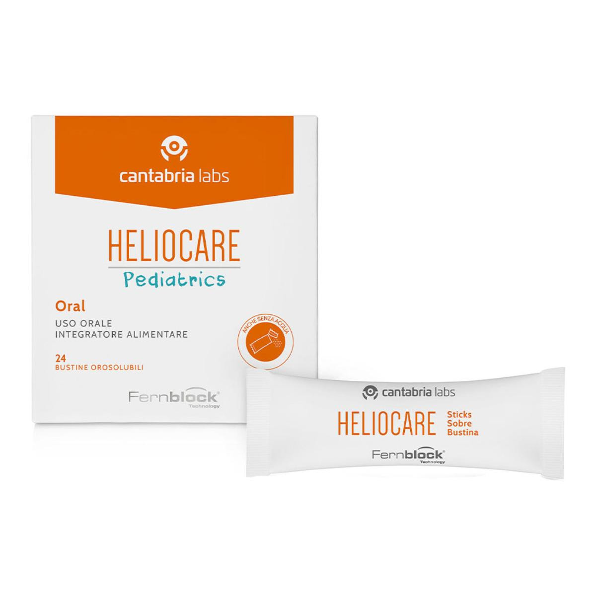 Heliocare Pediatrics Oral Integratore Benessere Sole Bambini 3 Anni, 24 Bustine