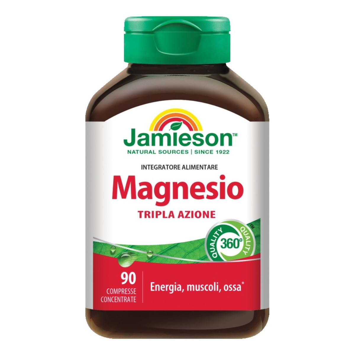 Jamieson Magnesio Integratore Tripla Azione Energia Muscoli E Ossa 90 Compresse