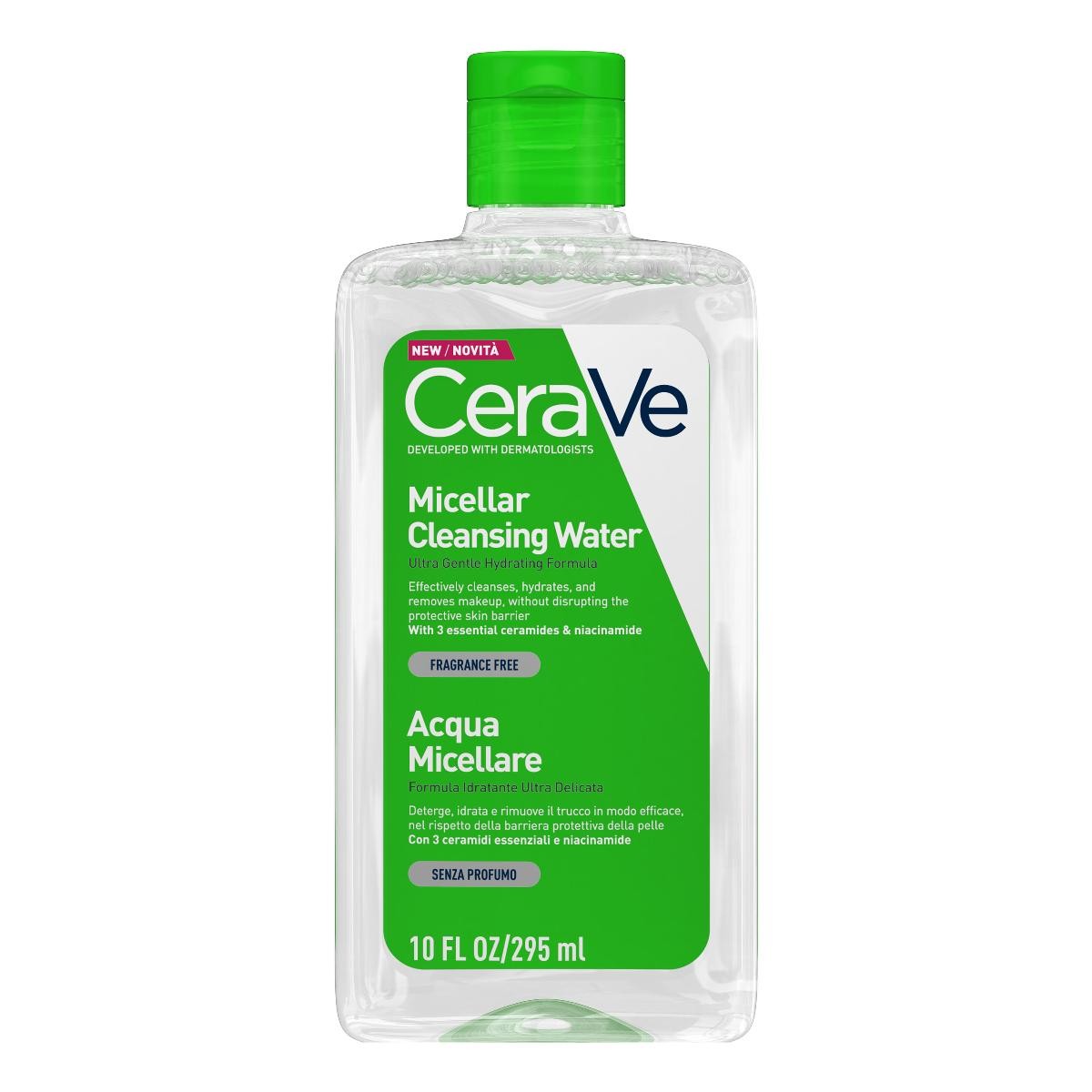 CeraVe Acqua Micellare con 3 Ceramidi Essenziali Idrata Strucca e Ripristina la Barriera Cutanea, 295ml