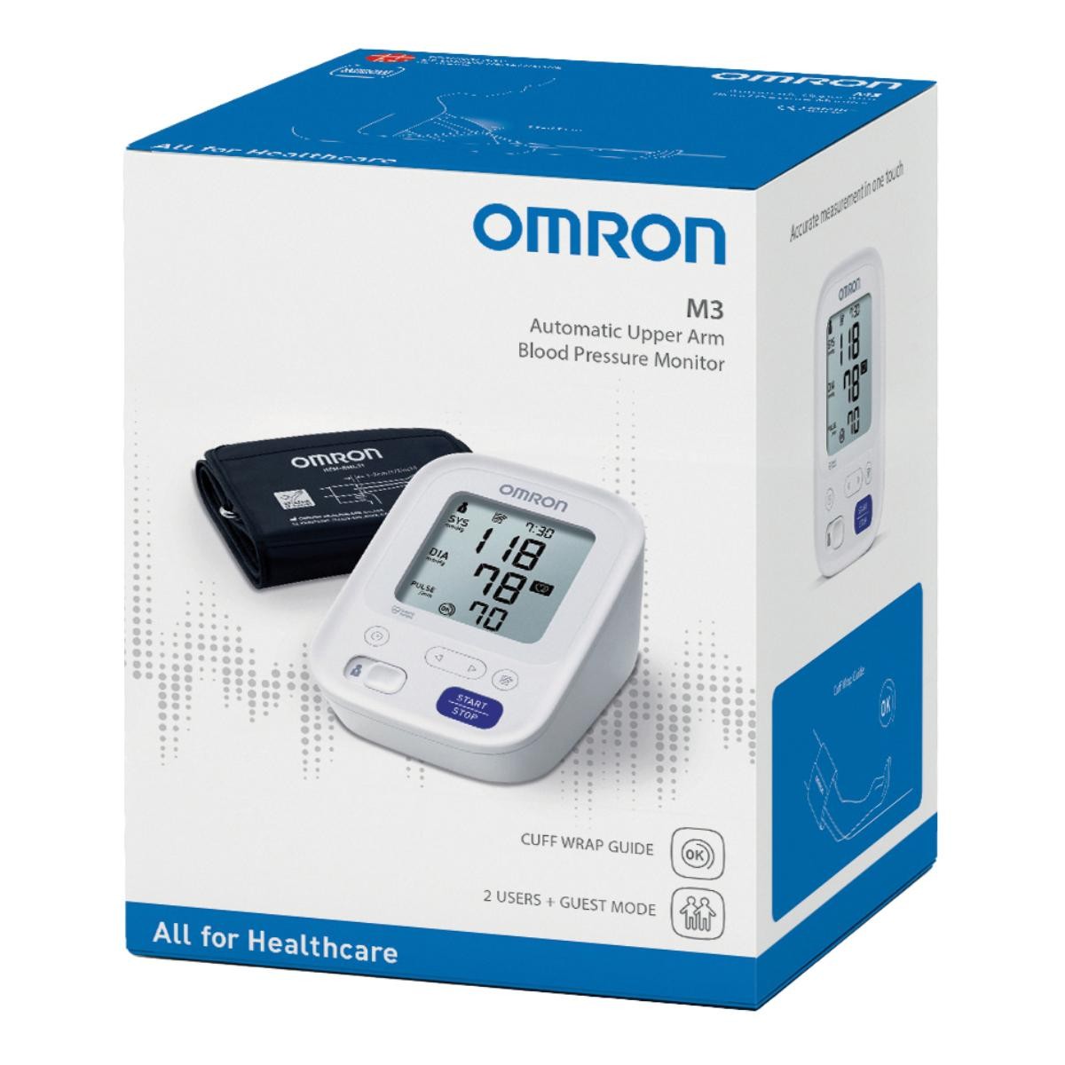 Omron M3 Misuratore Automatico Della Pressione Da Braccio, 1 Pezzo